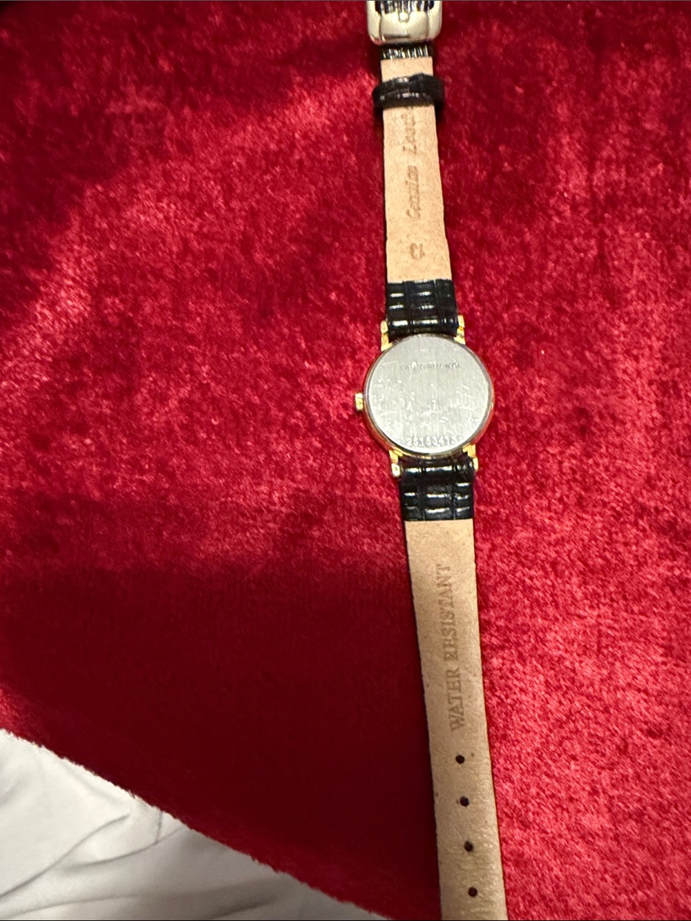 Longines women’s Black and Gold Leather Strap MCDonalds service watch - Picture 2 of 4